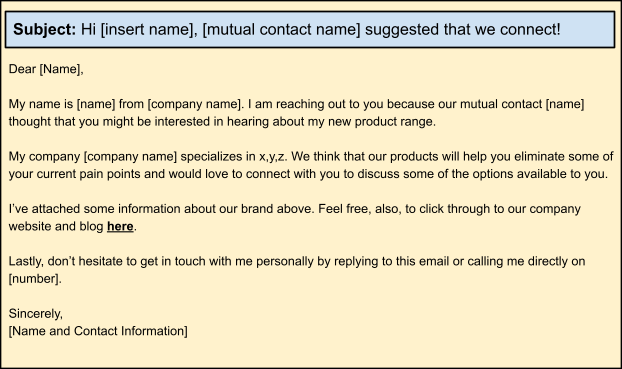 Mutual Connection Introduction Email