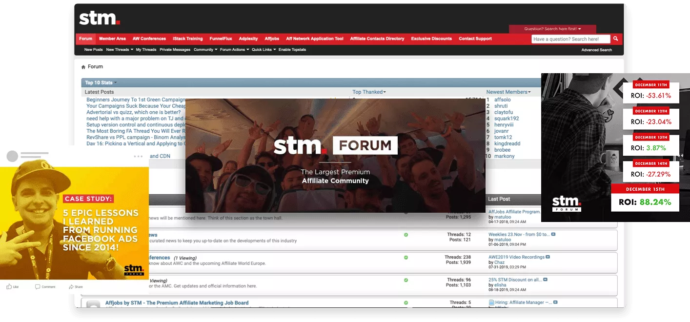 STM has a forum dedicated specifically to affiliate marketing programs and strategies.