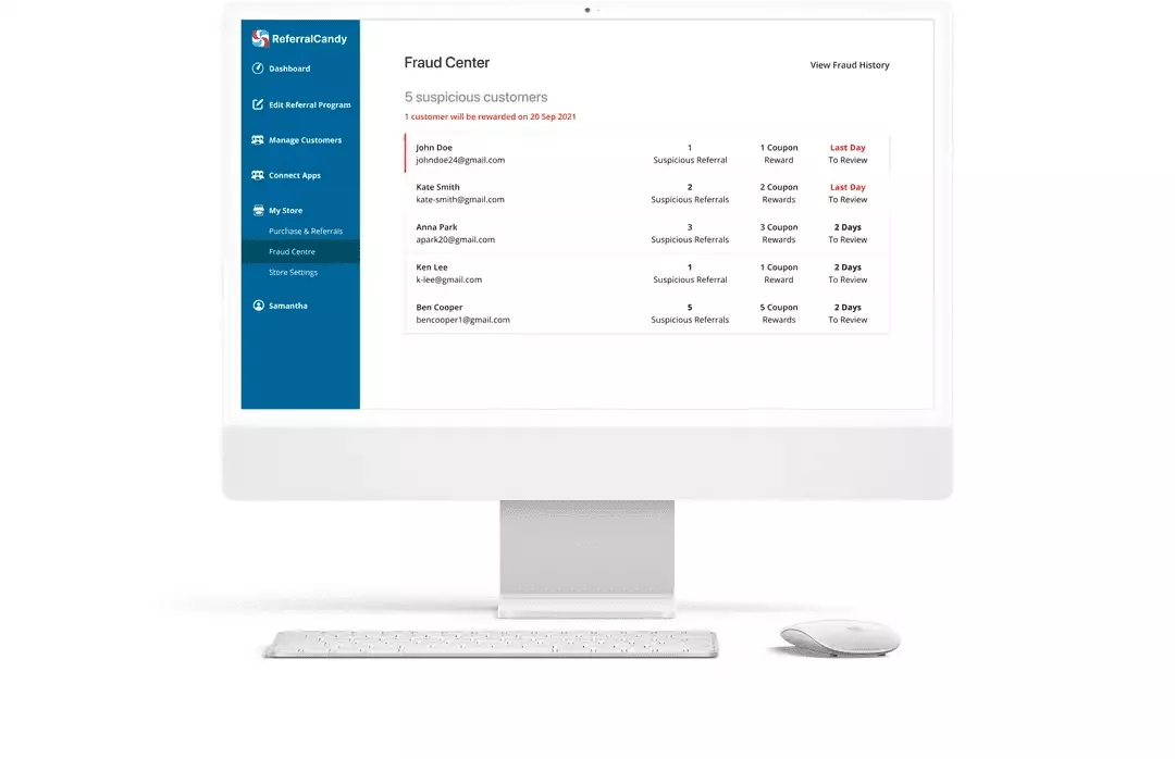 A glimpse of ReferralCandy’s customer referral program dashboard